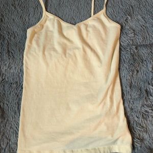Yellow Spaghetti Strap Tank Top